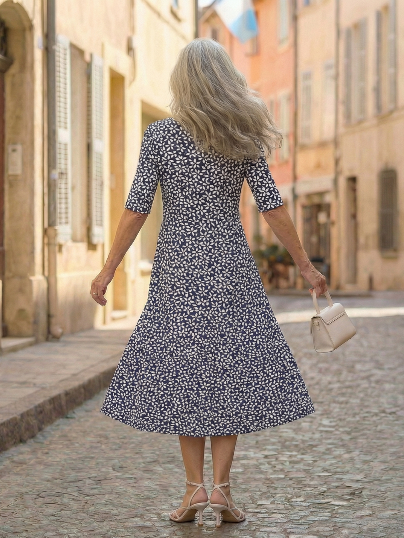 Uriah | Vestido con Estampado Costero