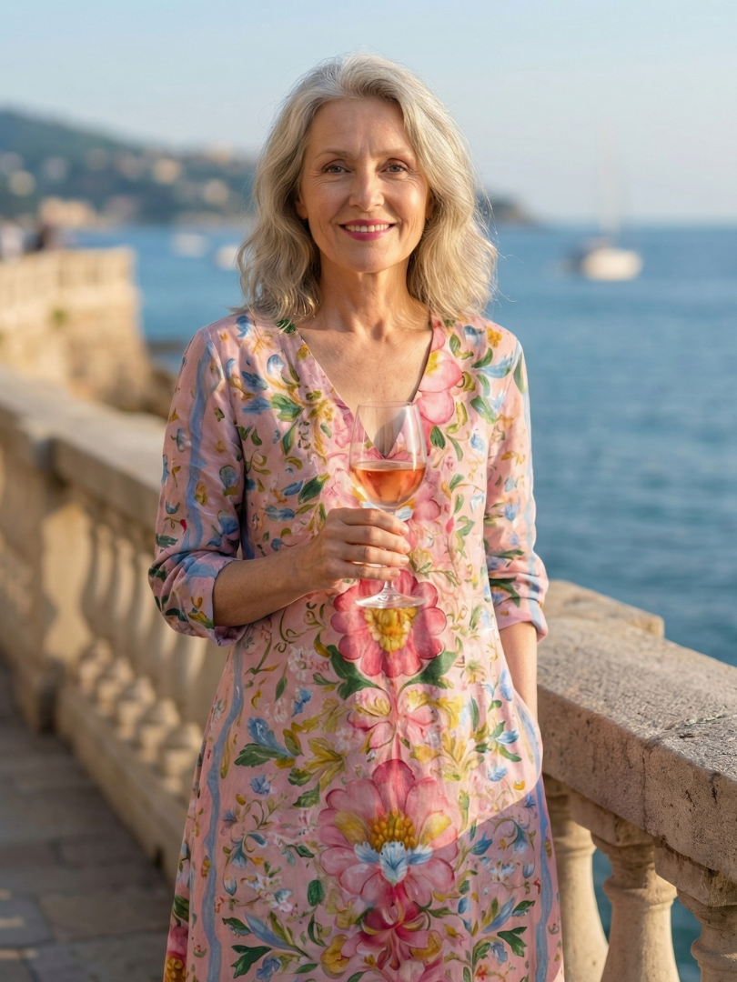 Julien | Vestido Midi Floral de Forma Ligera