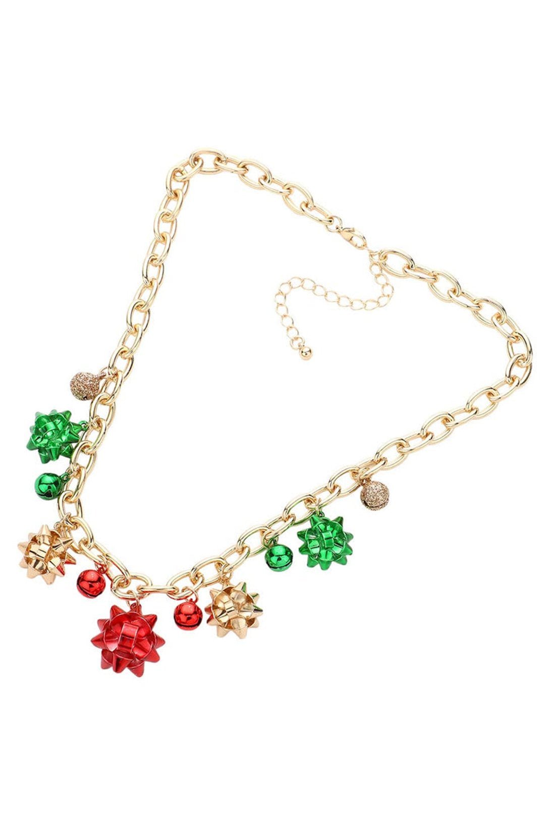 Collar Eileen de Flor y Cascabel Navideño