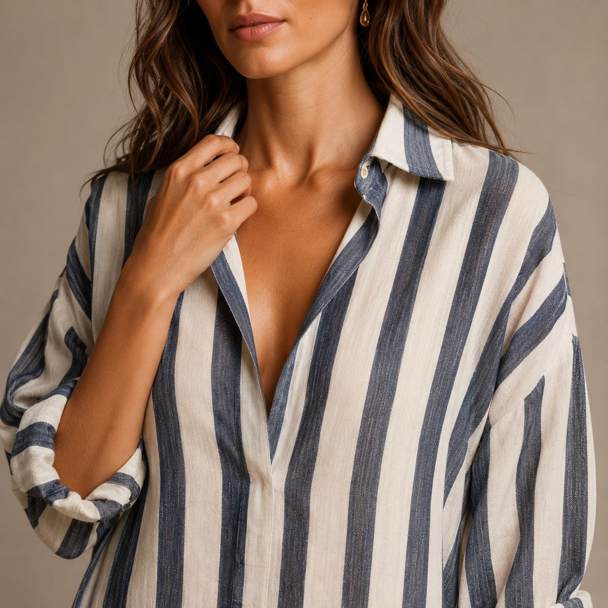 MARCELLA | Vestido Maxi Oversize de Rayas