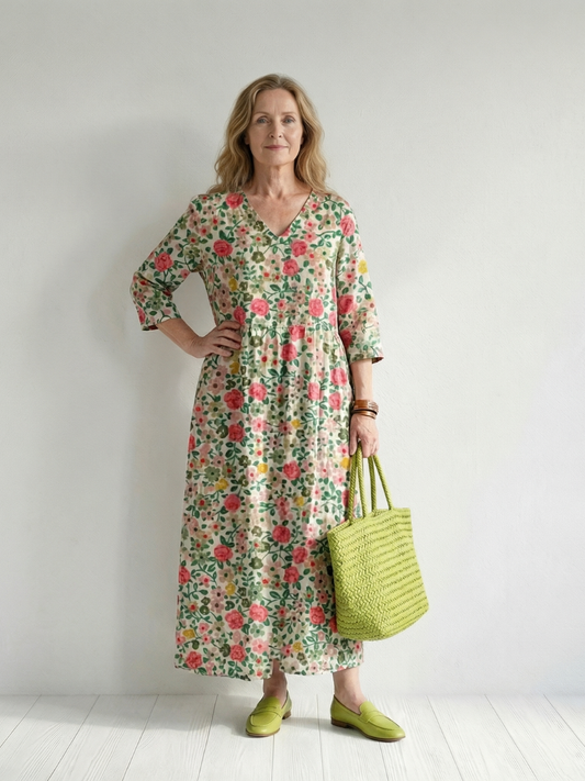 Colin | Vestido Midi Floral Disperso