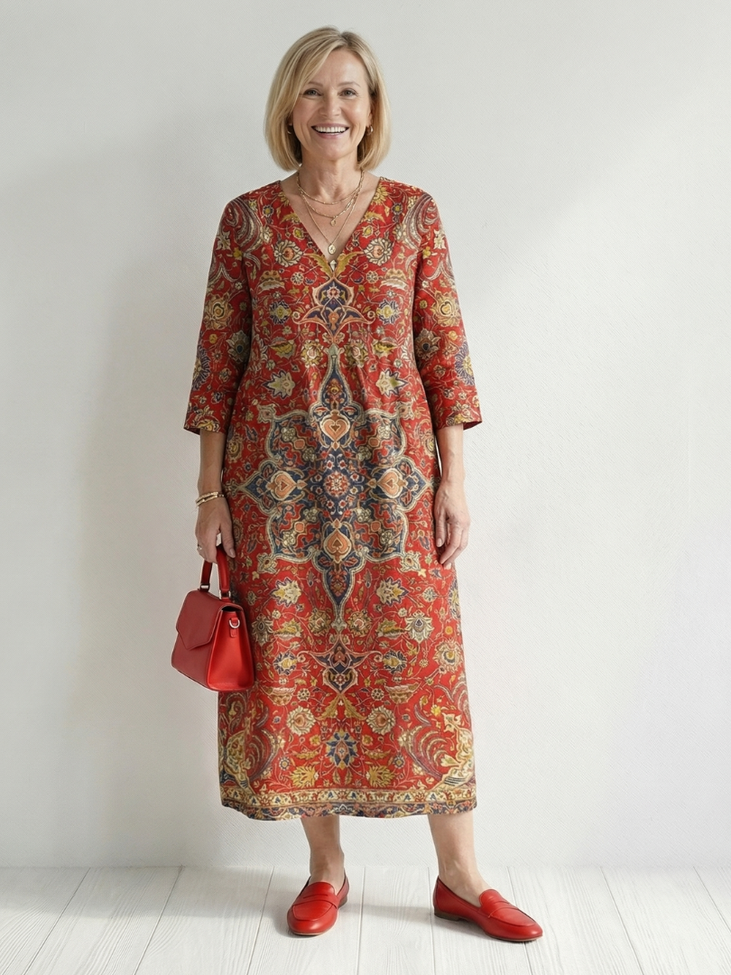 Carter | Vestido Midi Patchwork Cómodo