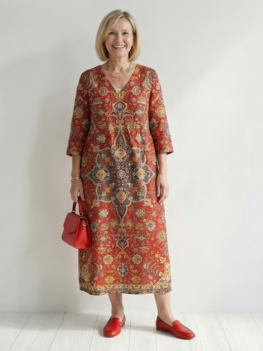 Carter | Vestido Midi Patchwork Cómodo