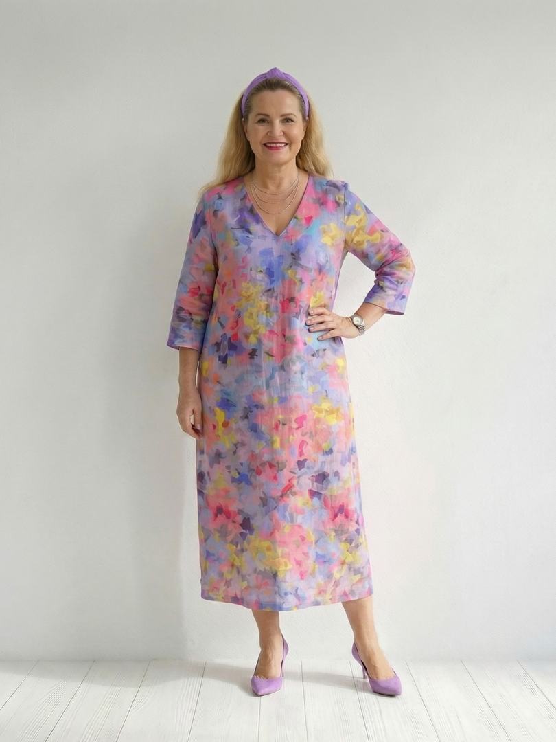 Benson | Vestido Midi Floral Abstracto