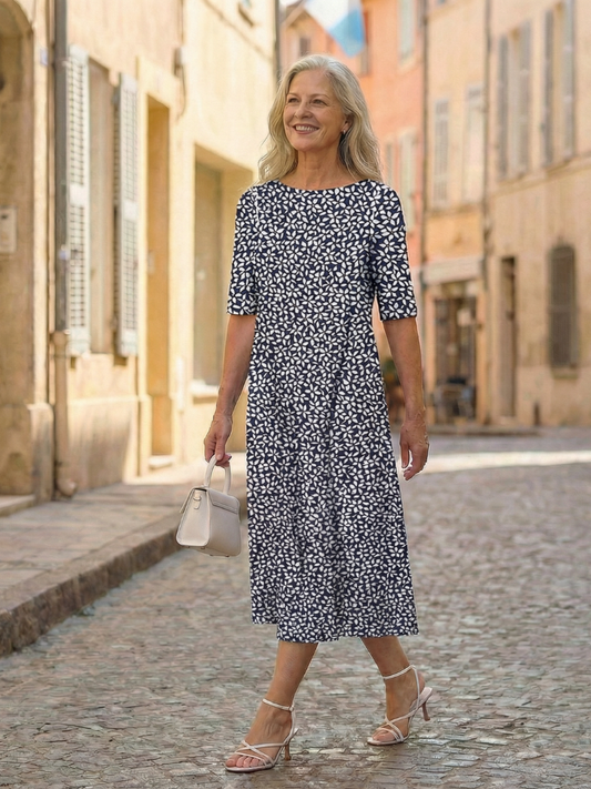 Uriah | Vestido con Estampado Costero