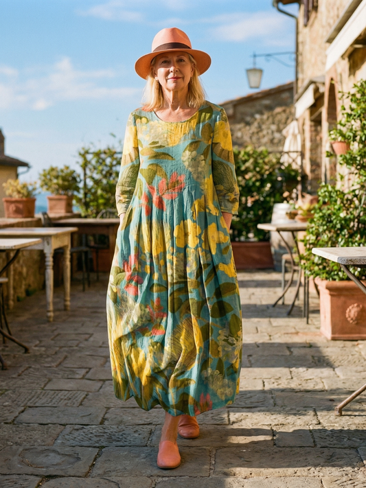 Galen | Vestido Lienzo Pintado