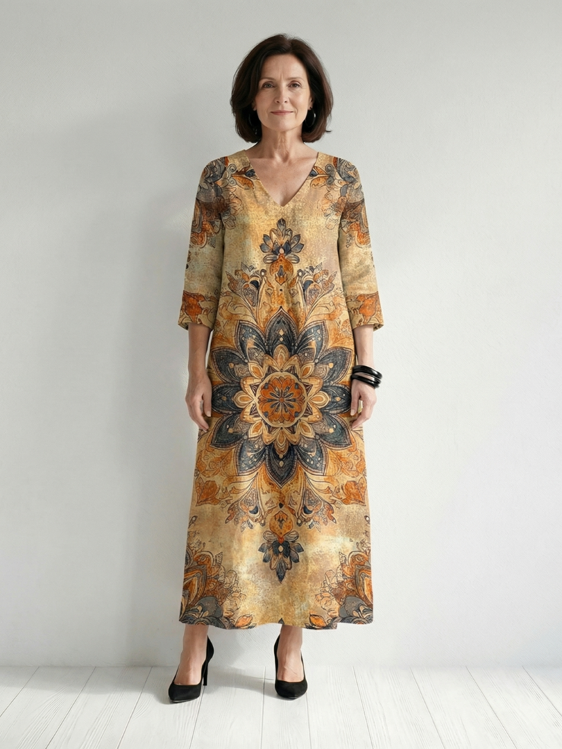 Damon | Vestido Midi Floral Suave