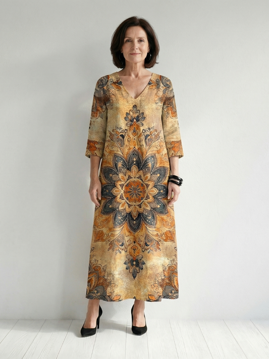 Damon | Vestido Midi Floral Suave