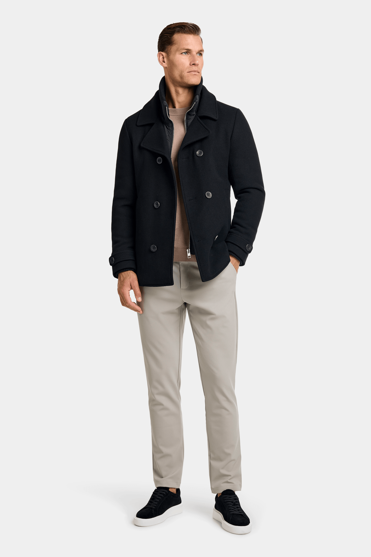 THE FERMO ABRIGO TIPO PEACOAT