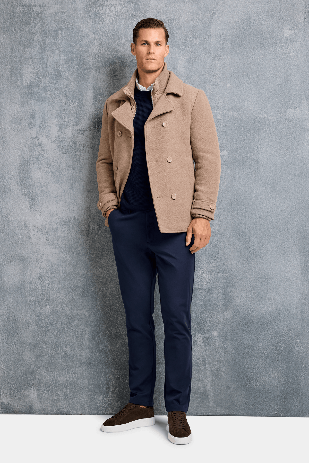 THE FERMO ABRIGO TIPO PEACOAT