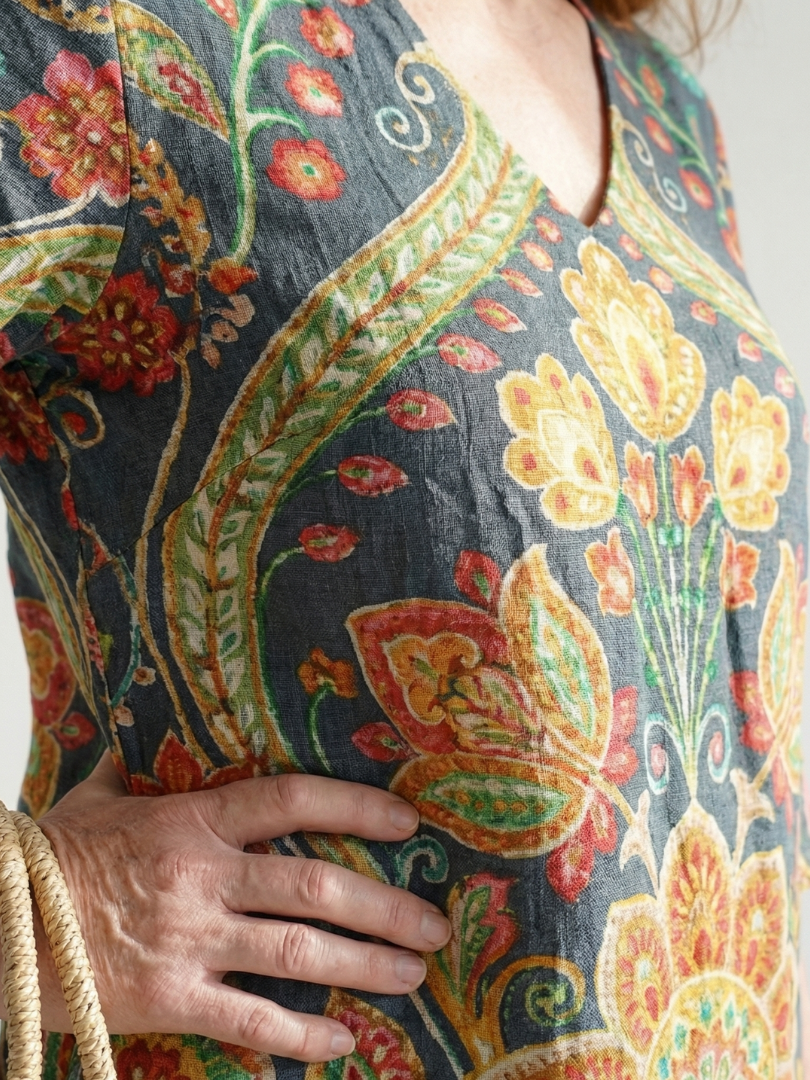 Lara | Vestido Midi Jardín de Forma Fácil