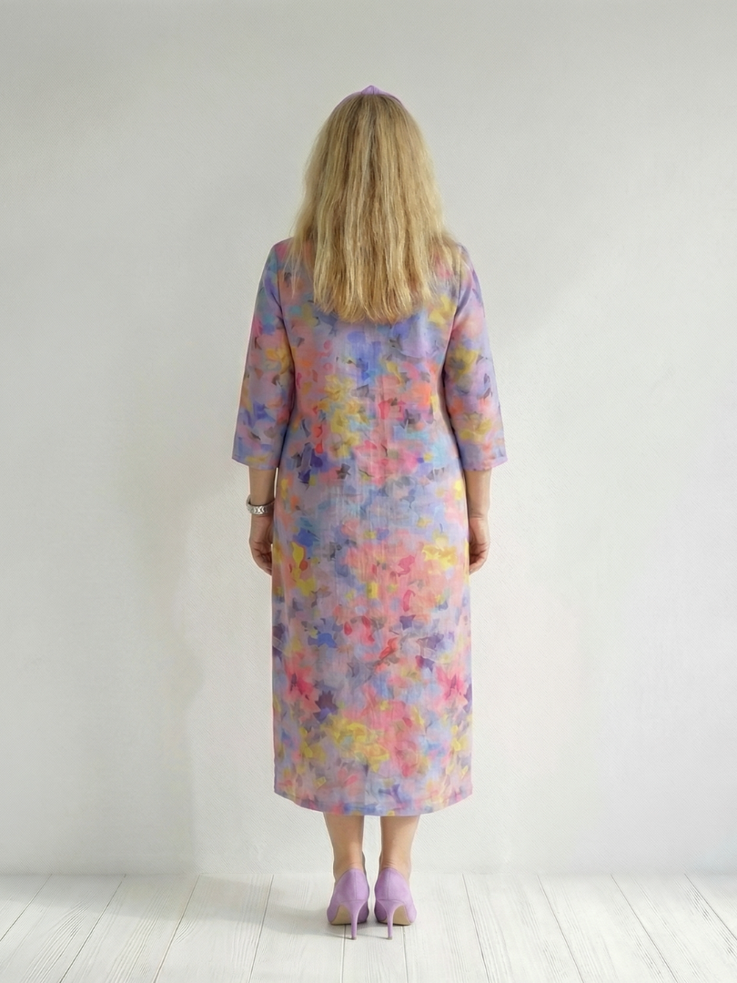 Benson | Vestido Midi Floral Abstracto