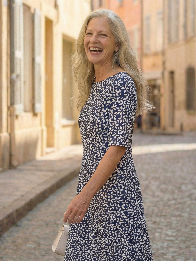 Uriah | Vestido con Estampado Costero