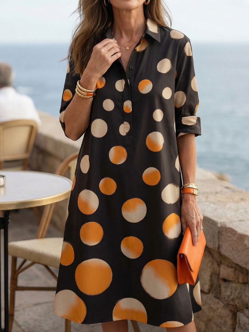 Vespera | Vestido de Lunares al Atardecer