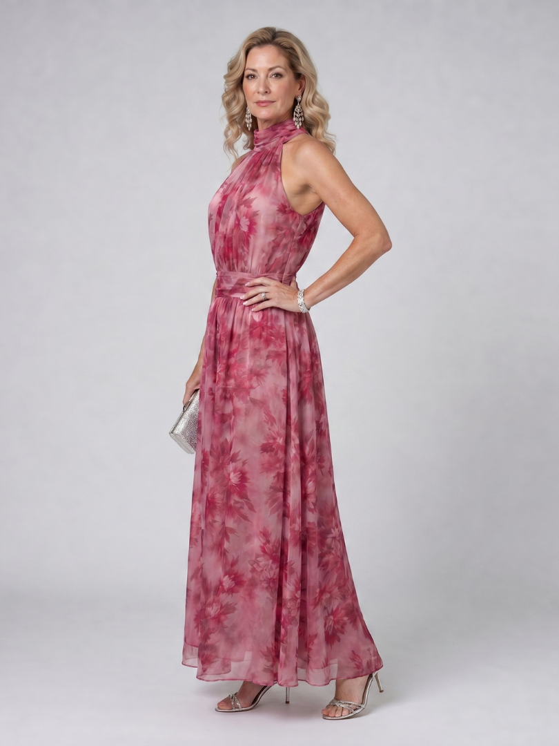Avien™ Vestido Midi Suave con Cuello Halter