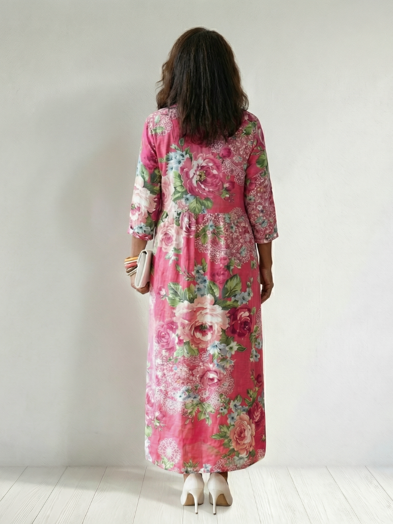 Freya | Vestido Midi Floral de Jardín