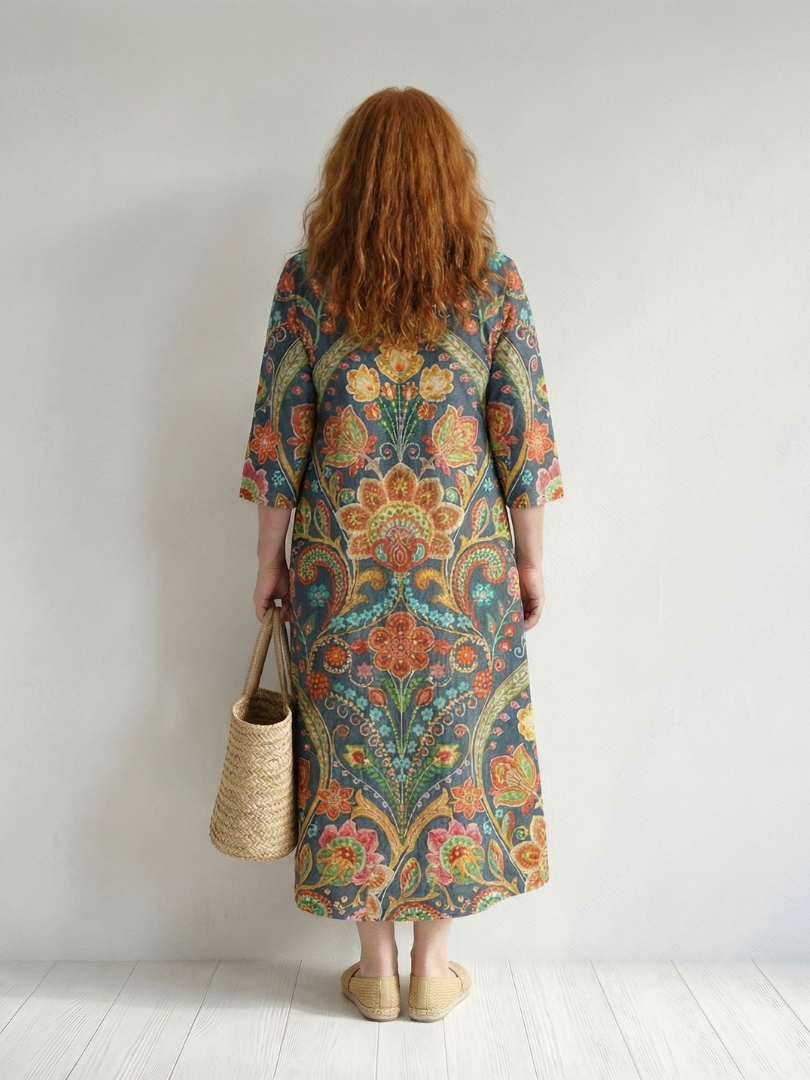 Lara | Vestido Midi Jardín de Forma Fácil