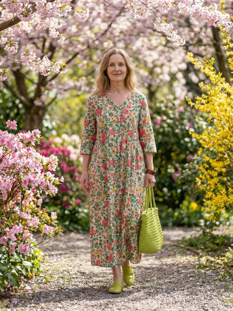 Colin | Vestido Midi Floral Disperso