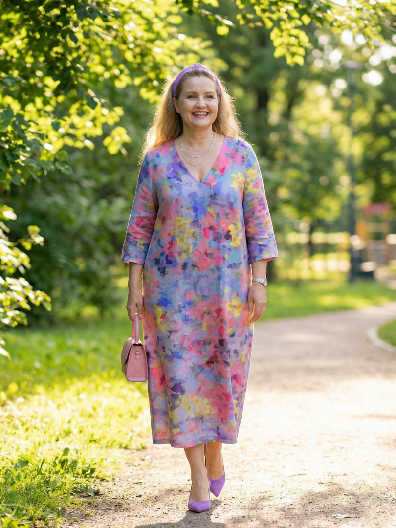 Benson | Vestido Midi Floral Abstracto