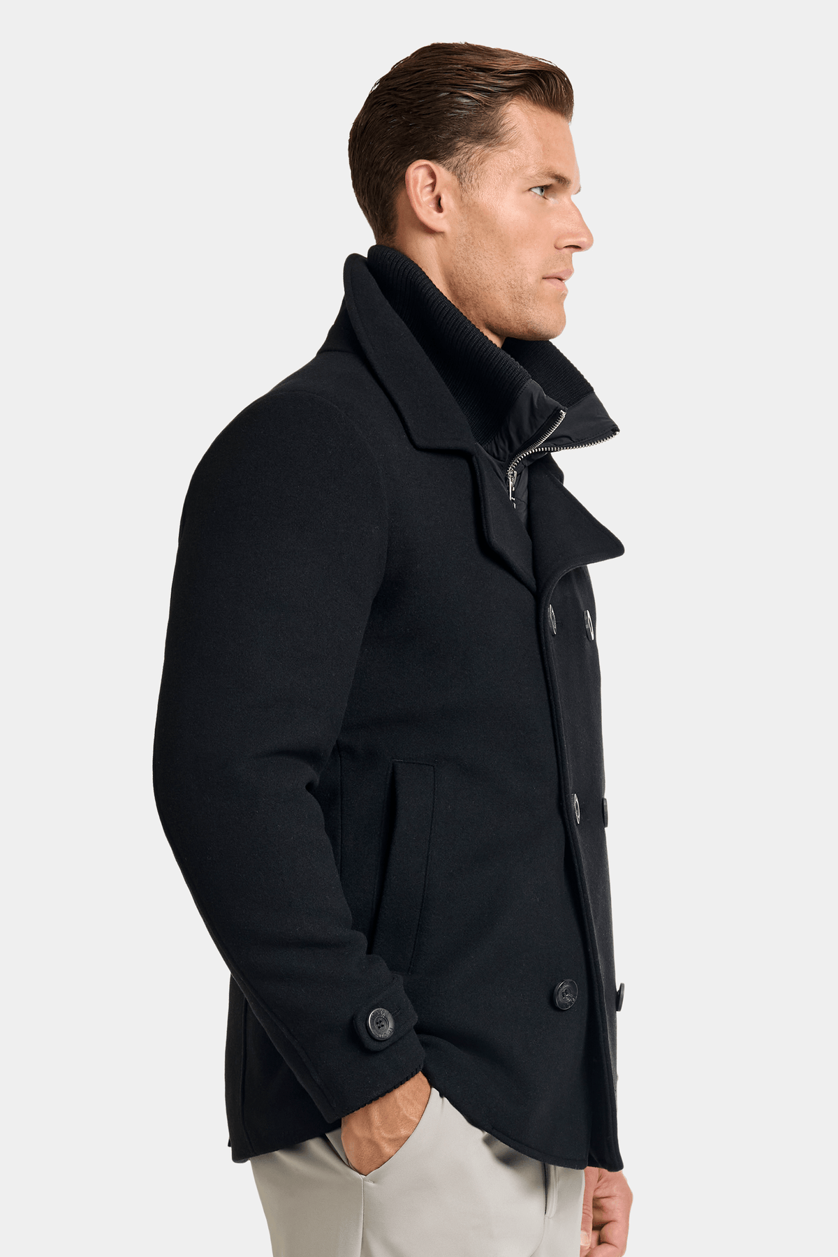 THE FERMO ABRIGO TIPO PEACOAT