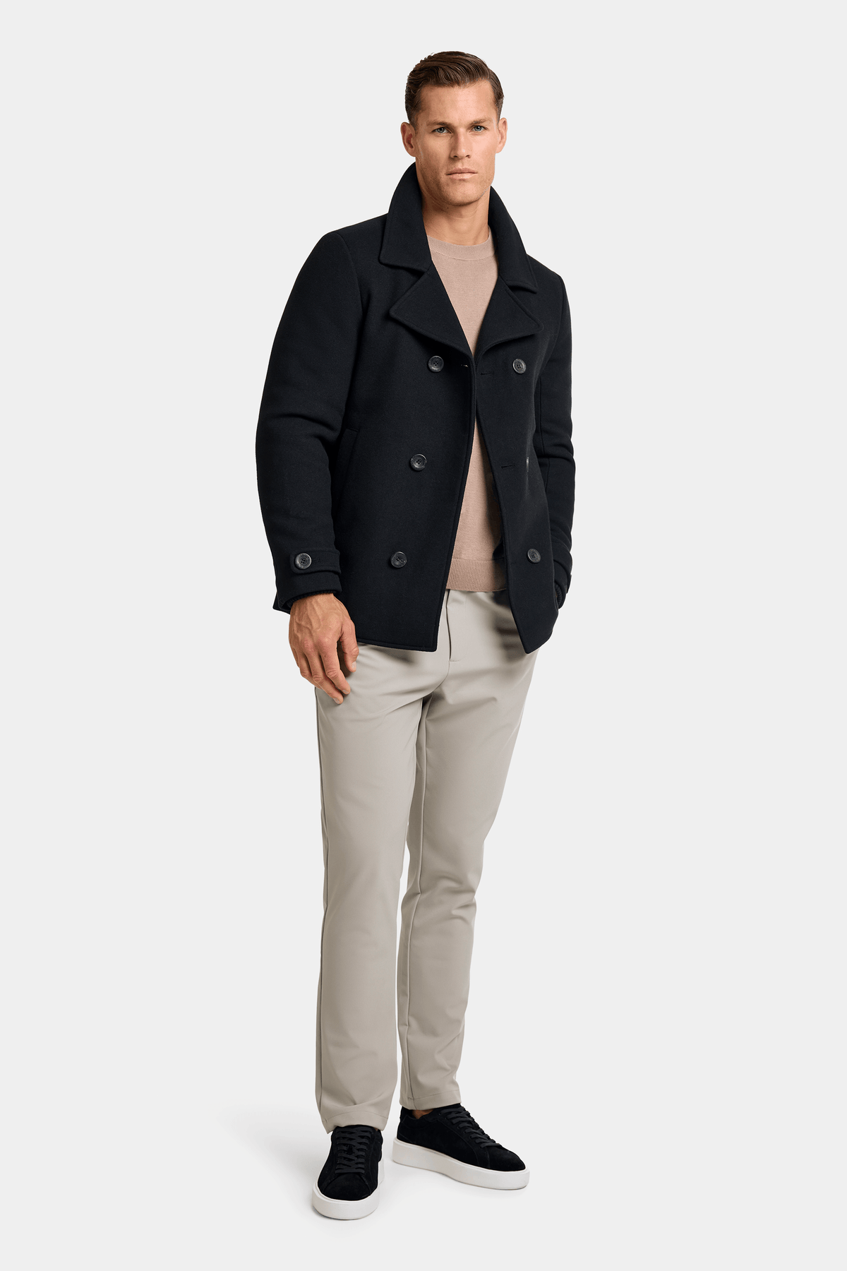 THE FERMO ABRIGO TIPO PEACOAT