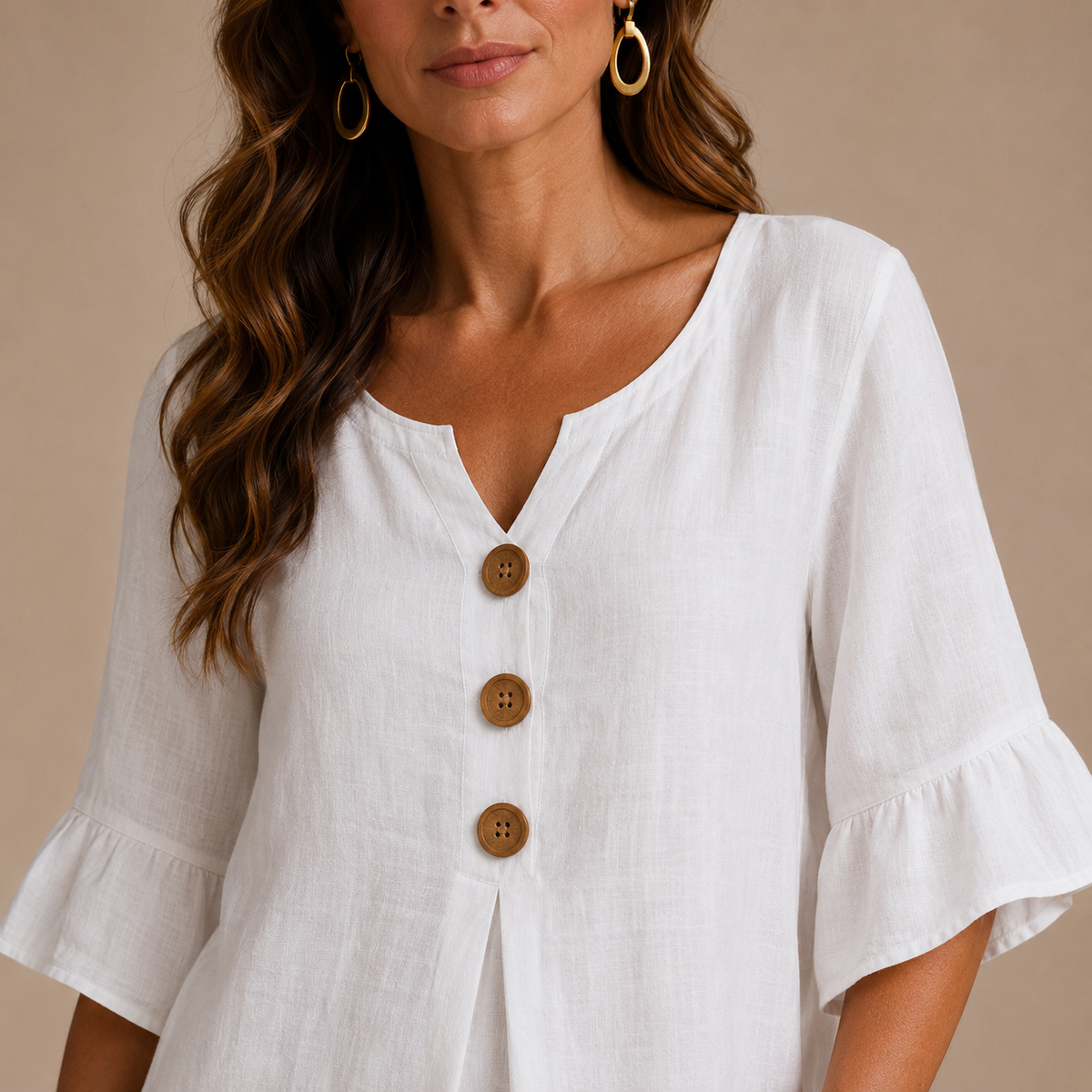 VANESA | Vestido Midi con Detalle de Botones