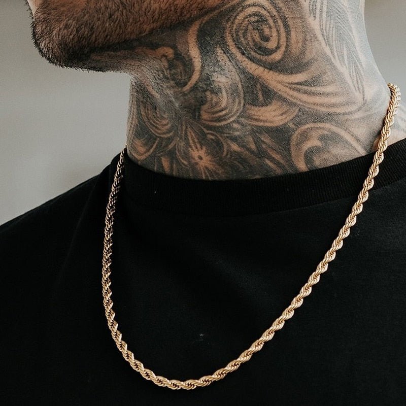 Twist Stainless Steel Necklace Men