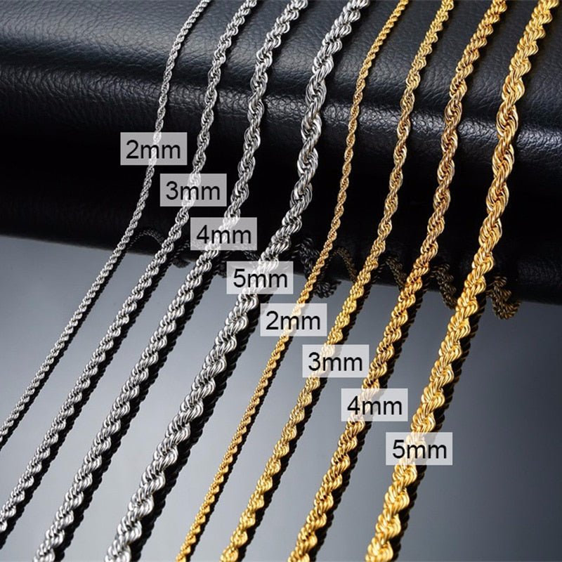Twist Stainless Steel Necklace Men