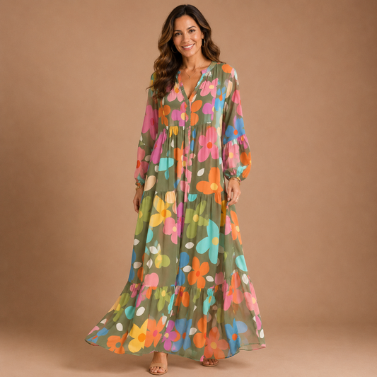 CORINNE | Vestido Maxi Floral