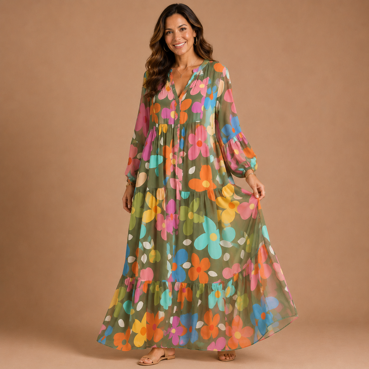 CORINNE | Vestido Maxi Floral