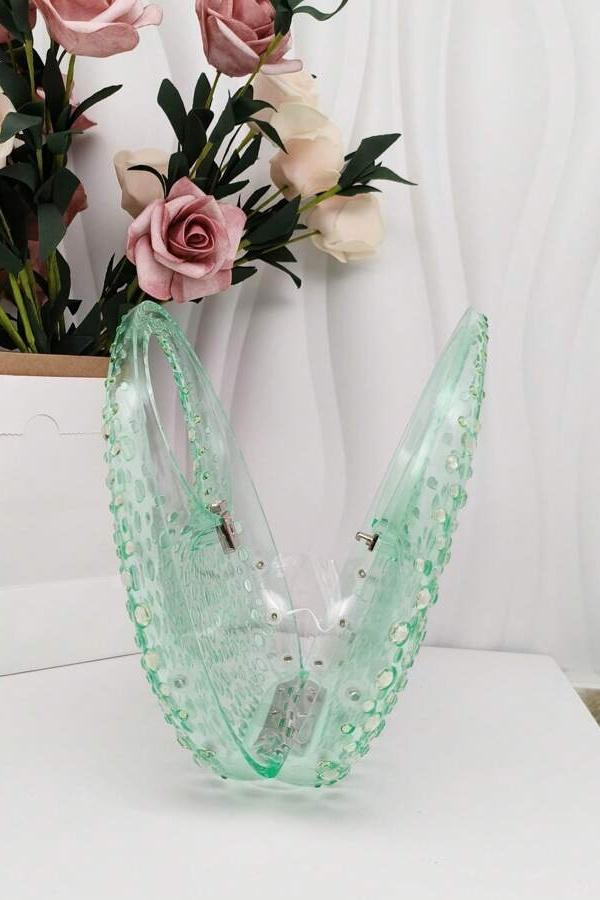 Bolso de Mano de Acrílico con Diamantes