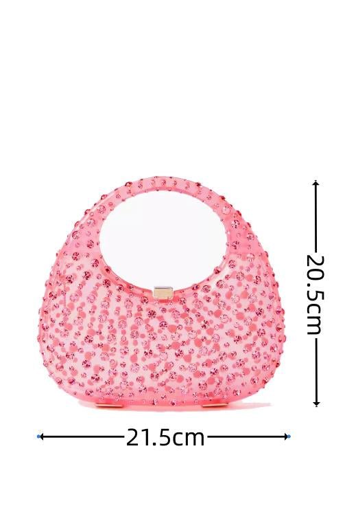Bolso de Mano de Acrílico con Diamantes