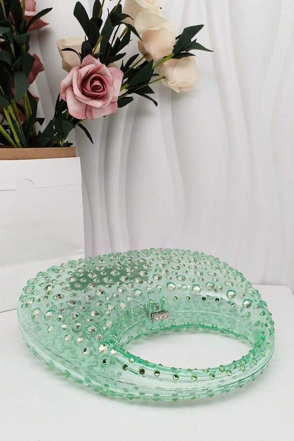 Bolso de Mano de Acrílico con Diamantes