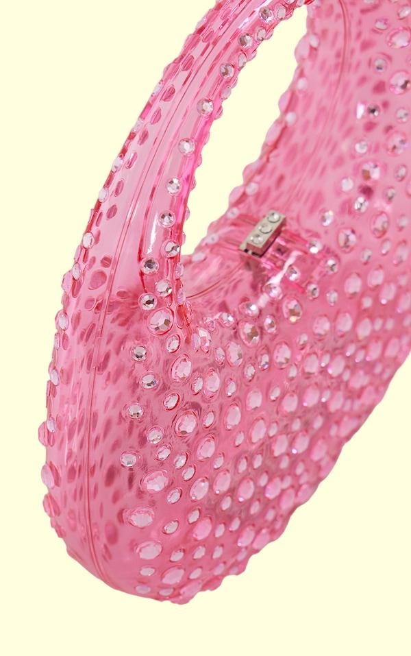 Bolso de Mano de Acrílico con Diamantes