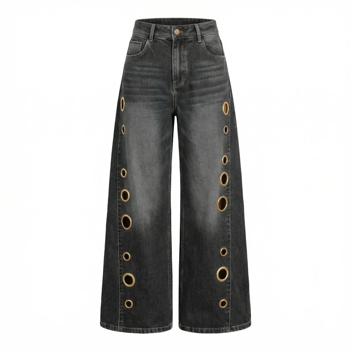 Luna Cutout Wide Leg Jeans