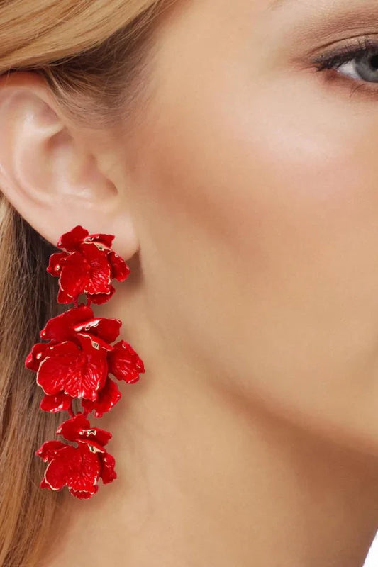 Aretes de Flor Barnizada Phyllis