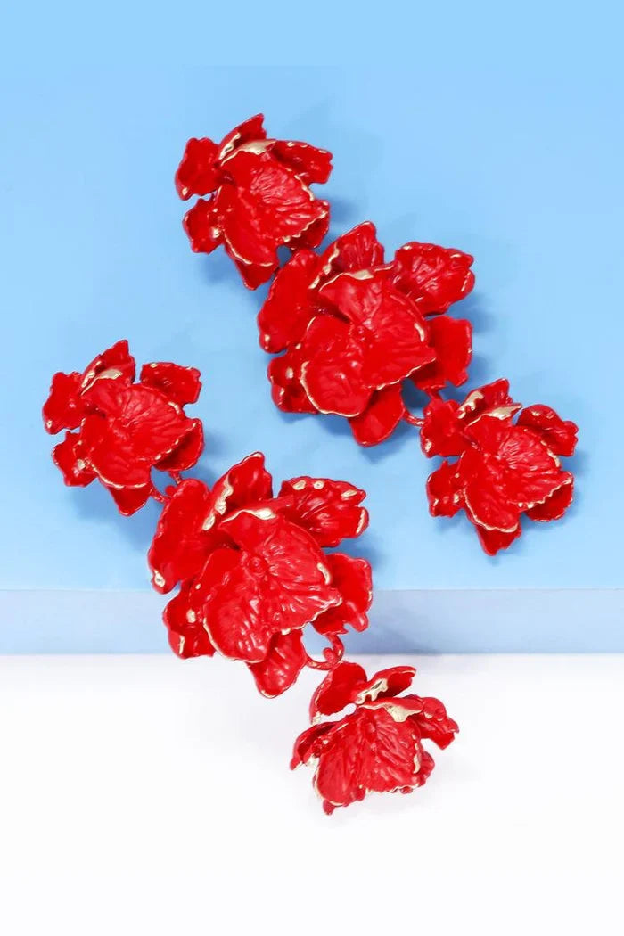 Aretes de Flor Barnizada Phyllis