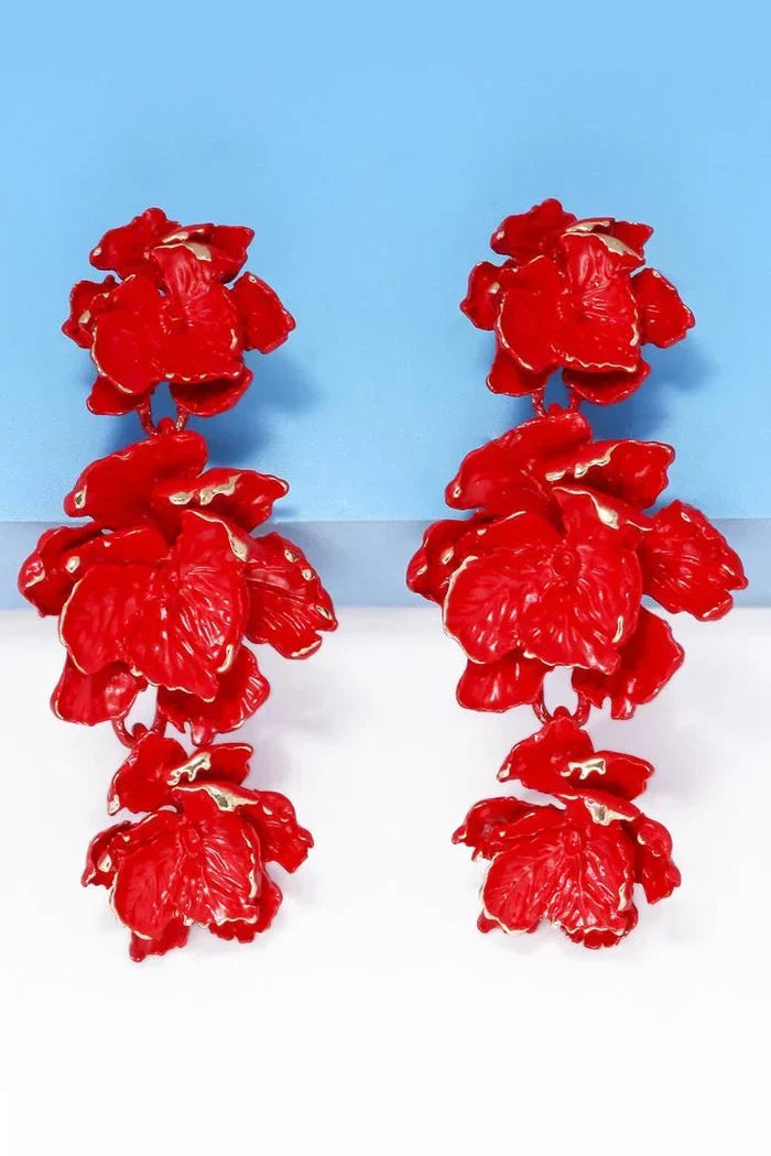 Aretes de Flor Barnizada Phyllis