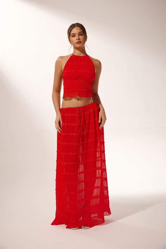 Conjunto Plisado Espalda Descubierta Rosalie