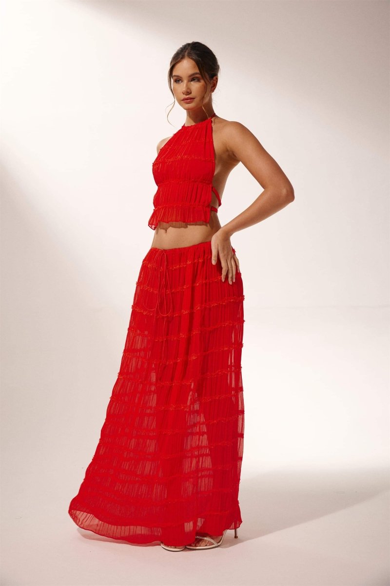 Conjunto Plisado Espalda Descubierta Rosalie