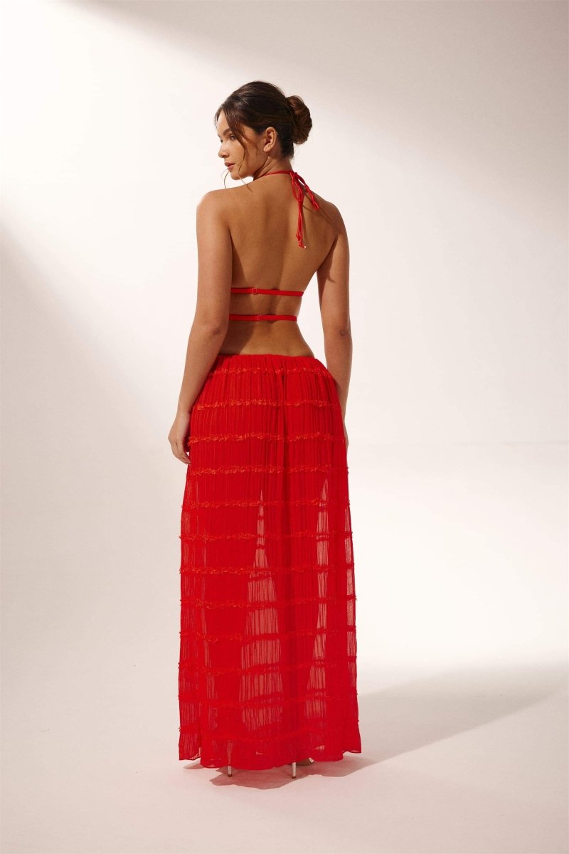 Conjunto Plisado Espalda Descubierta Rosalie