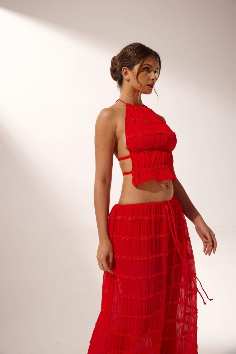 Conjunto Plisado Espalda Descubierta Rosalie