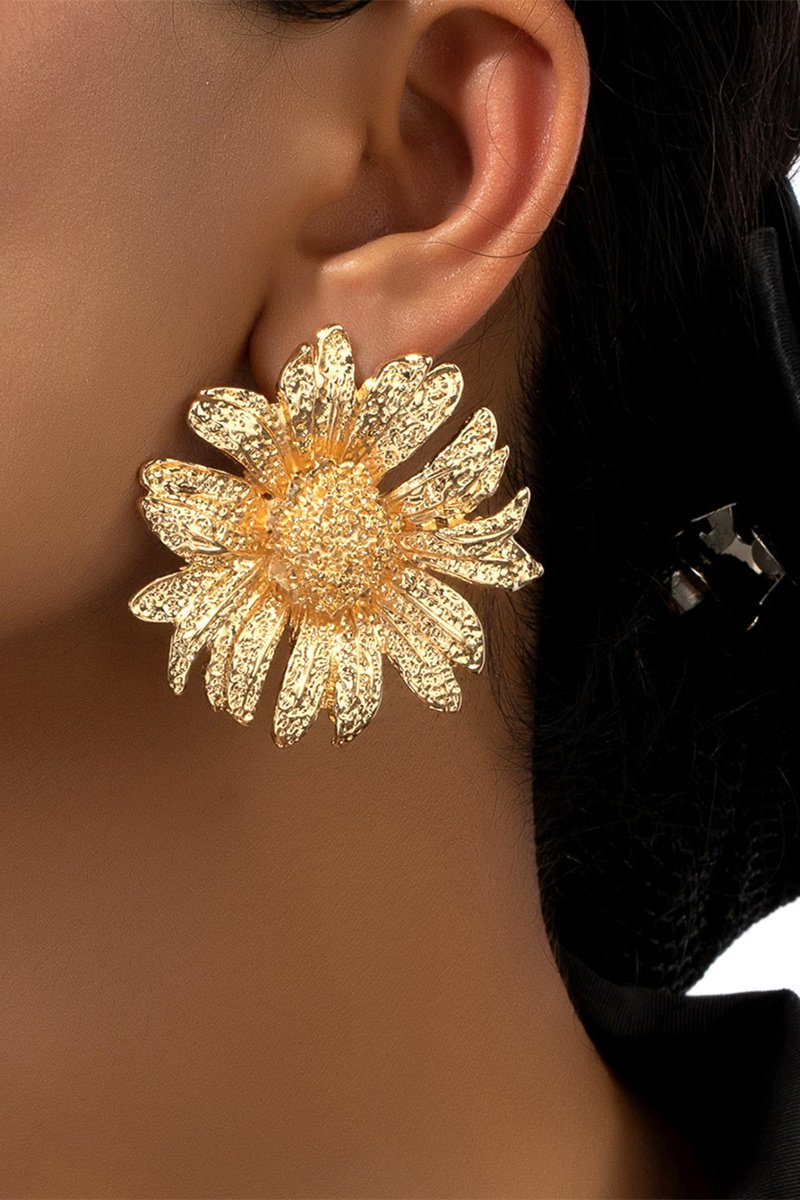 Aretes Colgantes de Girasol Vintage